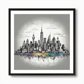 New York City Skyline 103 Art Print