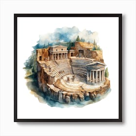 Greece Ancient Theatre Art Print