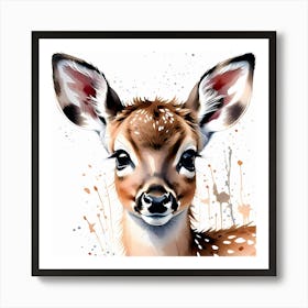 Cute Deer Fawn Art Print