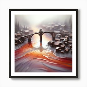 Bridge Over The River Art Print