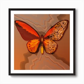 Mechanical Butterfly The Wallace S Golden Birdwing Techno Ornithoptera Croesus Fiery Art Print