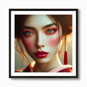 Creative Geisha Artwork 36 Art Print