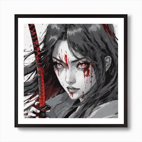 Samurai Girl 2 Art Print