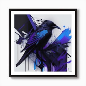 Purple Raven Art Print