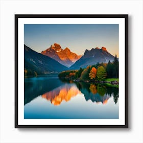 Sunrise In The Mountains Art Print