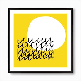 Minimal Yellow Sun Art Print