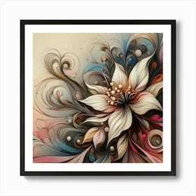 Abstract Flower 2 Art Print