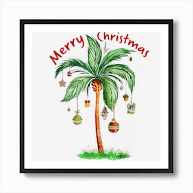 Merry Christmas Tropical Christmas On The Beach Funny 1 Affiche