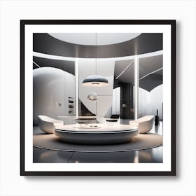 Futuristic Living Room 10 Art Print