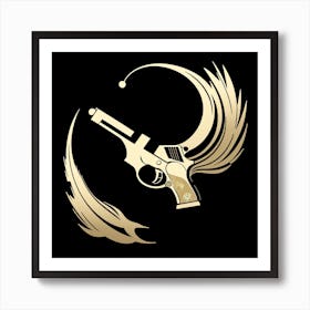 Golden Gun Art Print