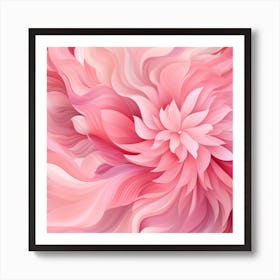 Pink Flower Wallpaper Art Print