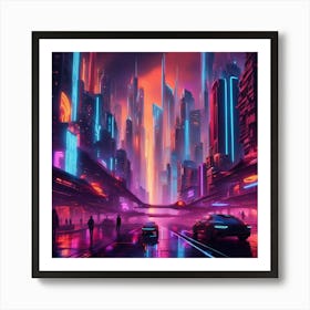 Futuristic City 27 Art Print
