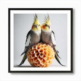 Cockatiels 1 Art Print