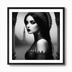 Gothic Beauty Art Print