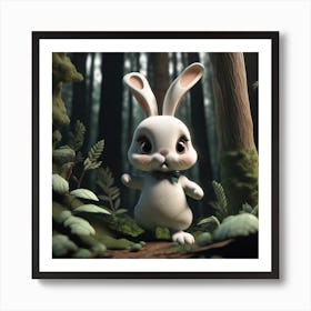 Rabbit In The Woods 21 Art Print