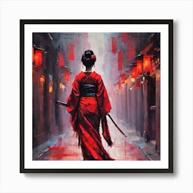 Japanese Woman Art Print