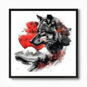 Wolf Painting 1 Art Print