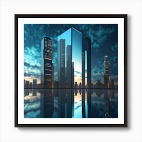 Glass Skyscraper Art Print