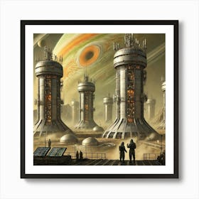 Venusian Enclave Research Towers Converted Art Print