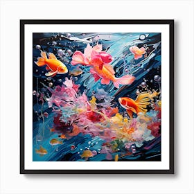 Goldfish Painting Art Print