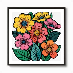 Flowers Bouquet Art Print