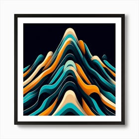 Abstract Wave Art 1 Art Print