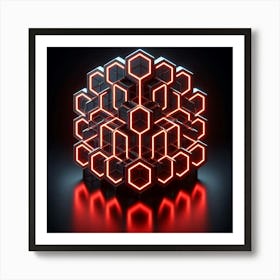 Geometric Cube Art Print
