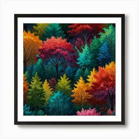 Colorful Nature Painting Art Print 2 Art Print