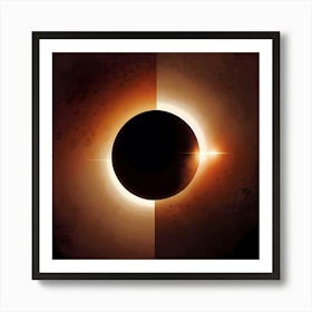 Abstract Eclipse Of The Sun Art Print