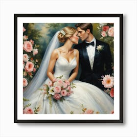 Bride And Groom 1 Art Print