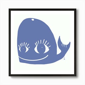 Strange Blue Whale Art Print