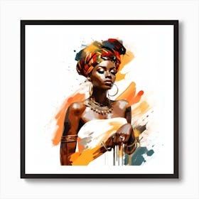 African Femela Faces Csaba Fikker 6 Art Print