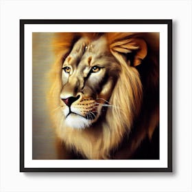 Lion Painting Art Print