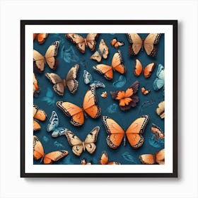 Butterflies pattern Art Print
