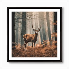 Deer In The Forest 8 Art Print