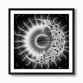 Black and White Abstract Art 409 Art Print