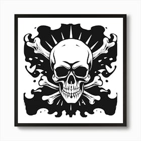 Skull And Crossbones 6 Art Print