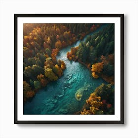 Autumn River Art Print