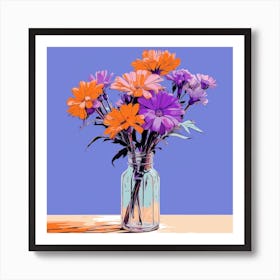 Andy Warhol Style Pop Art Flowers Florals 9 Square Art Print