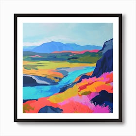 Colourful Abstract Thingvellir National Park Iceland 2 Art Print