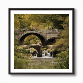 Bridge Over A Stream Art Print