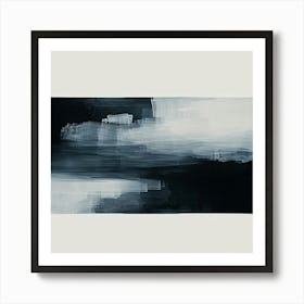 Abstract Black And White Painting 1 Art Print