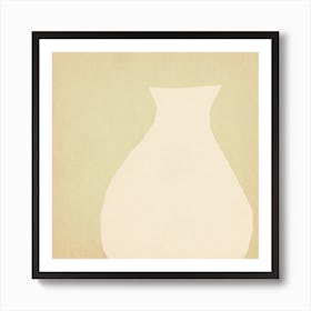 Minimalist neutral Vase silhouette 4 Art Print