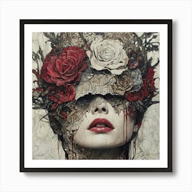 'Blood And Roses' Art Print