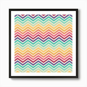 Retro Rainbow Pattern 01 Art Print