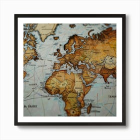 World Map 17 Art Print