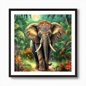 Elephant In The Jungle Poster