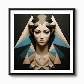 Geometric Greek Woman 02 Art Print