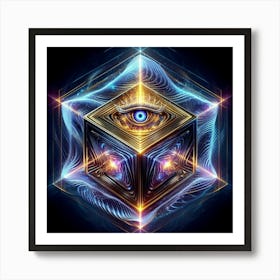 Cube Of Light 18 Art Print