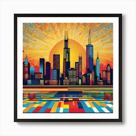 Skyline Reimagined 1 Art Print